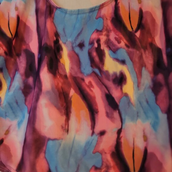 Matte Collection, Large, Multi-colored 2-piece swimsuit with long sleeves - Picture 2 of 3